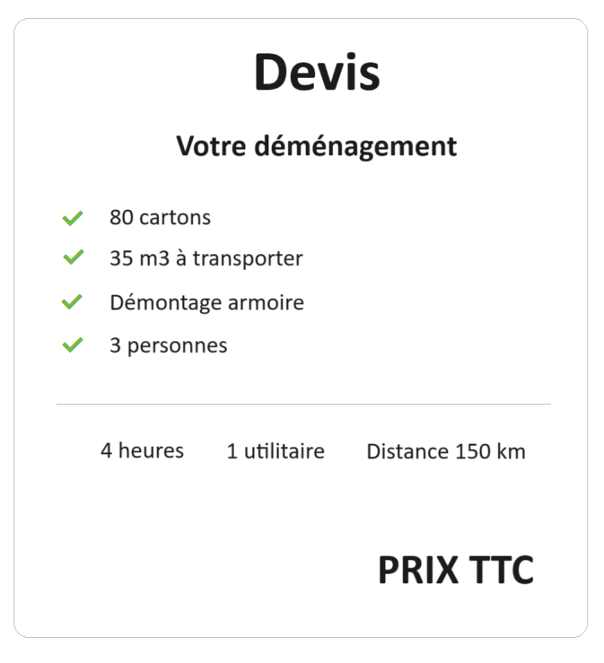 Devis déménagement auprès déménageur parisien